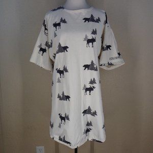 PRAIRSE MOUNTAIN VINTAGE MOOSE PRINT SHIRT UNISEX ONE SIZE FITS ALL